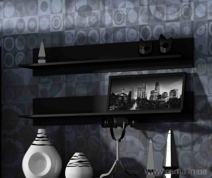 Полки навесные Soho черный (2 шт.)