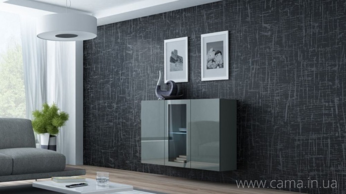 Комод Vigo 120 серый/ серый глянец