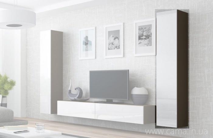 Пенал навесной Vigo 180 латте/белый глянец