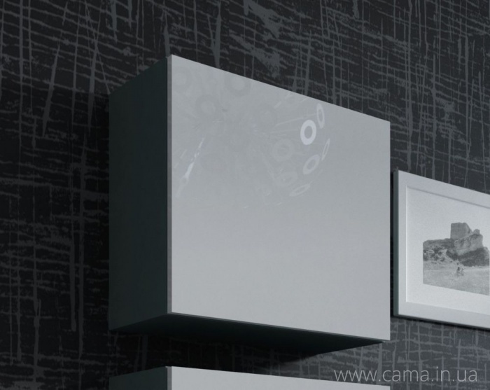 Пенал квадратный Vigo серый/белый глянец Пенал квадратный Vigo серый/белый глянец