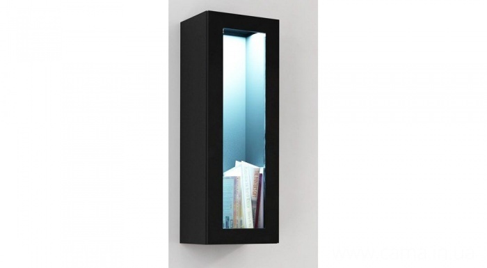 Витрина навесная Vigo 90 черный/черный глянец