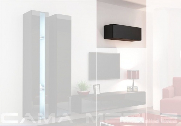 Пенал навесной Vigo 90 черный/черный глянец Пенал навесной Vigo 90 черный/черный глянец